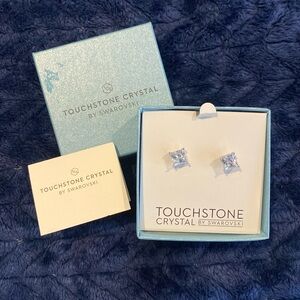 Touchstone Crystal by Swarovski Square Stud Earrings
